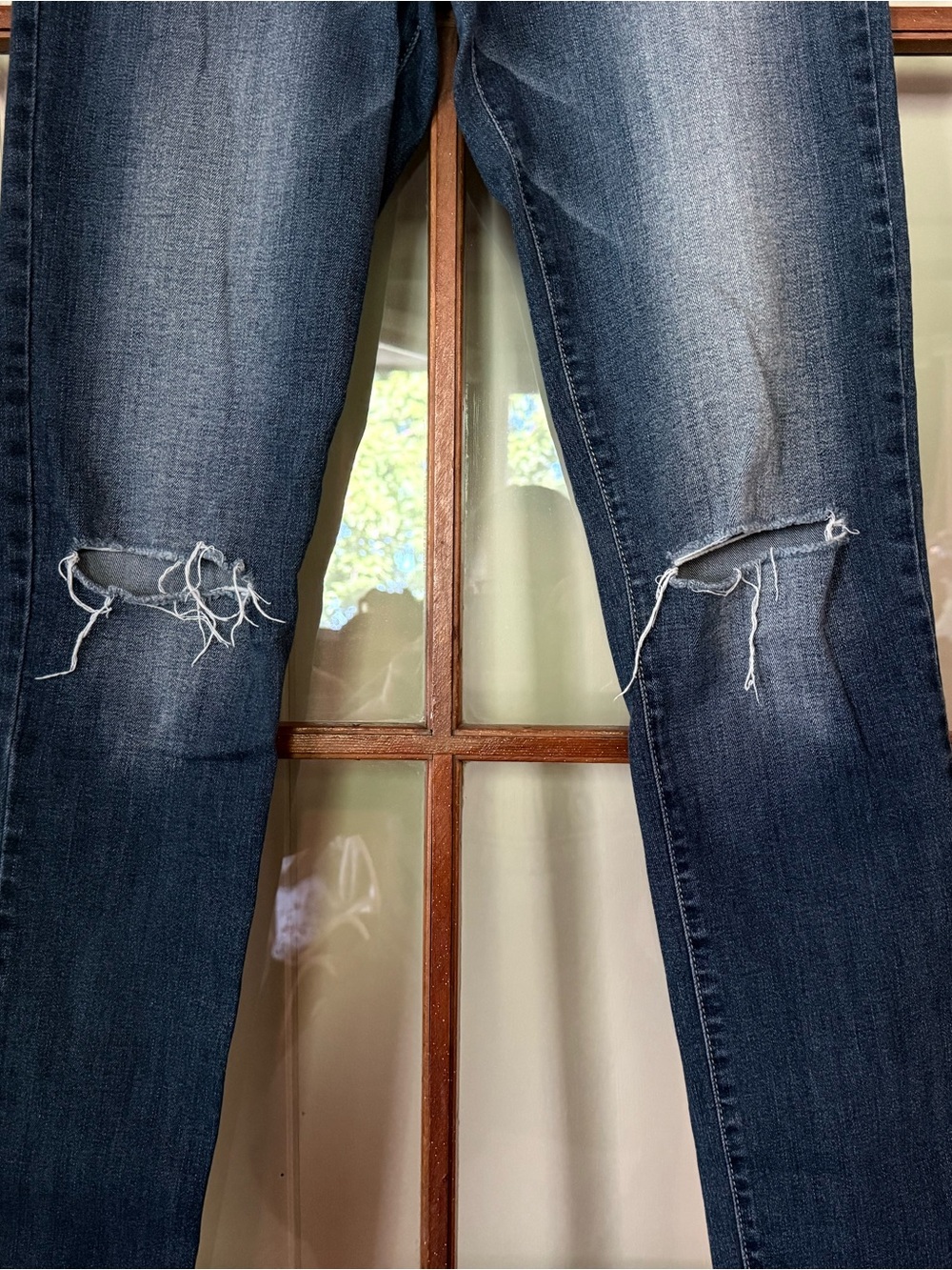 Flying Monkey Low Rise Skinny Blue Jeans Size 30 Made in USA Y2K Stretch Denim - Picture 6 of 15
